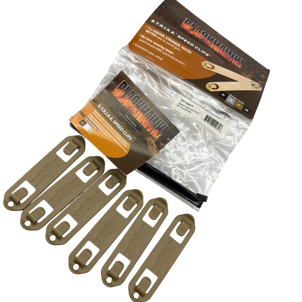 Blackhawk S.T.R.I.K.E. Speed Clips Coyote Tan Size 3 Tactical Gorpcore 6-Pack‎